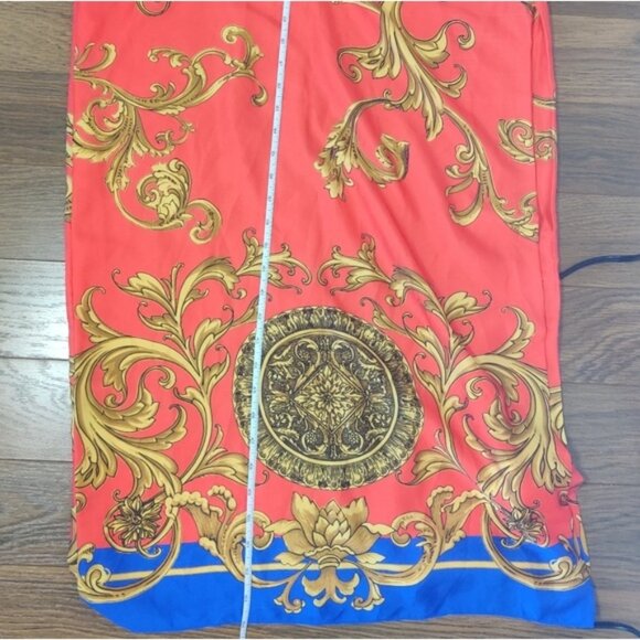 Marciano Red Halter Maxi Dress with Gold Accents | Wedding Guest | Size 10 - Picture 11 of 11